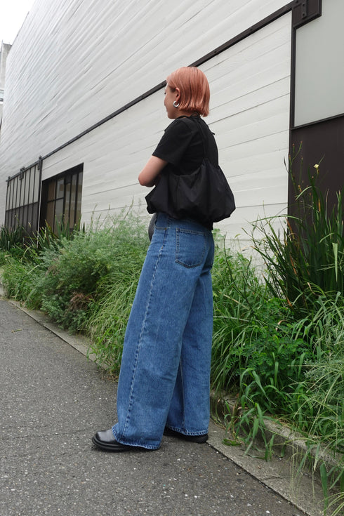 2wayチェックレイヤードデニム